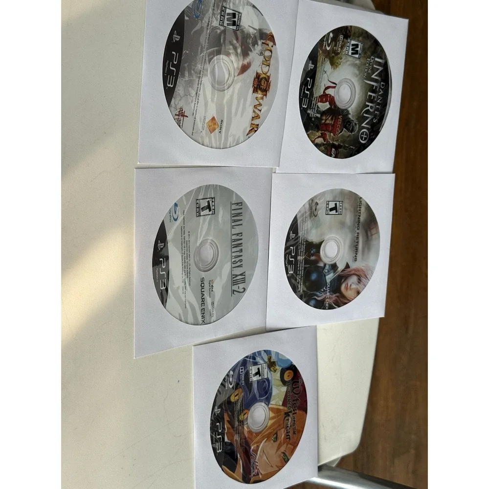 PS3 Games Disc Only Lot Of 5, Dishonored, God Of War, Infamous, Demons Souls